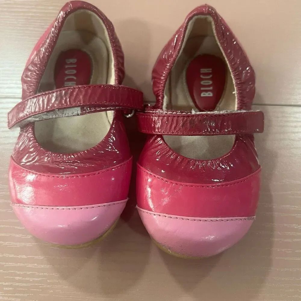 Bloch baby pink striped baby ballet shoes